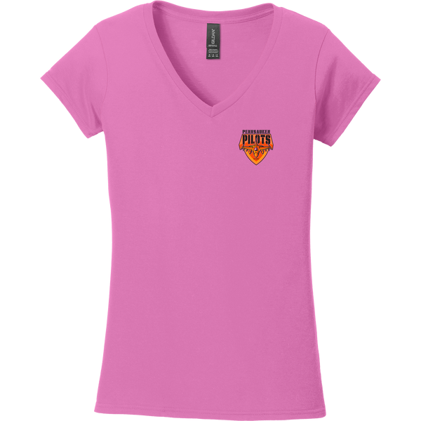 Pennsauken Pilots Softstyle Ladies Fit V-Neck T-Shirt