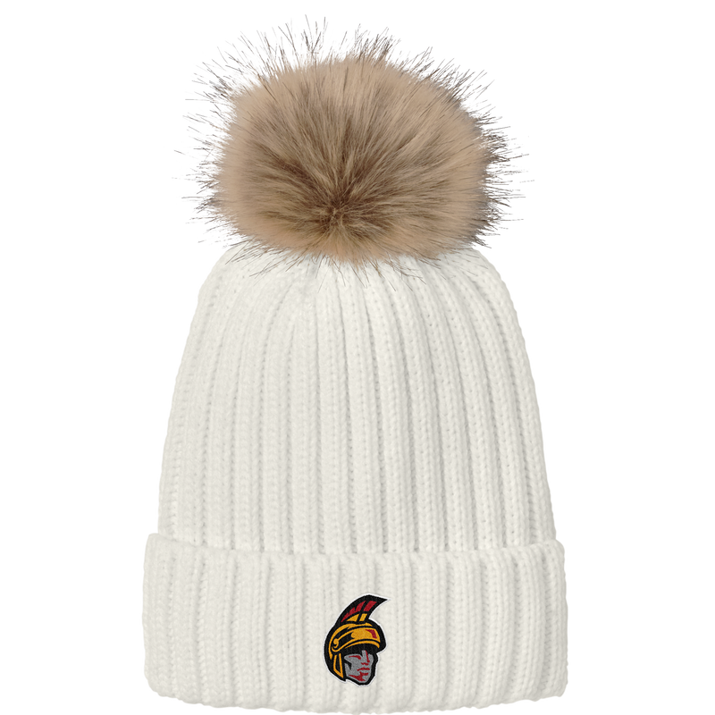 Seacoast Spartans (SPA) Faux Fur Pom Beanie