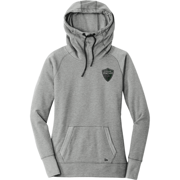 Lansing Spartans New Era Ladies Tri-Blend Fleece Pullover Hoodie