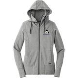 Mid-State Mustangs New Era Ladies Tri-Blend Fleece Full-Zip Hoodie