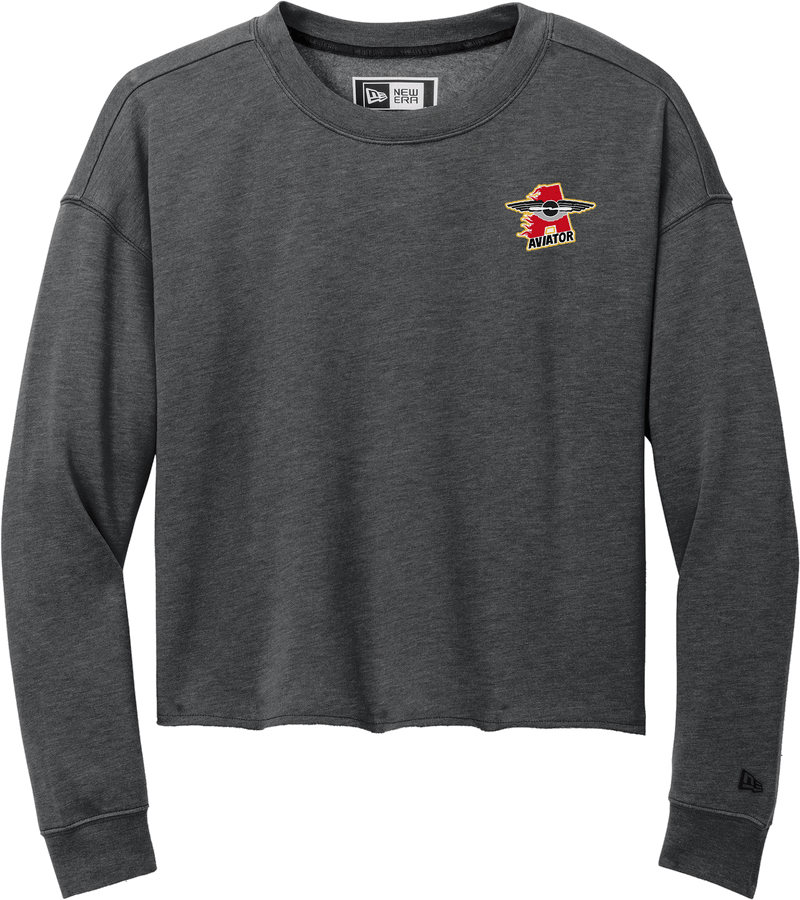 NY Aviators New Era Ladies Tri-Blend Fleece Crop Crew