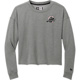 Allegheny Badgers New Era Ladies Tri-Blend Fleece Crop Crew