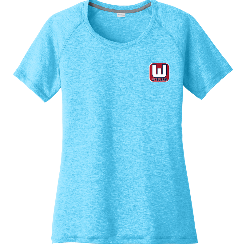 CT Whalers Tier 1 Ladies PosiCharge Tri-Blend Wicking Scoop Neck Raglan Tee