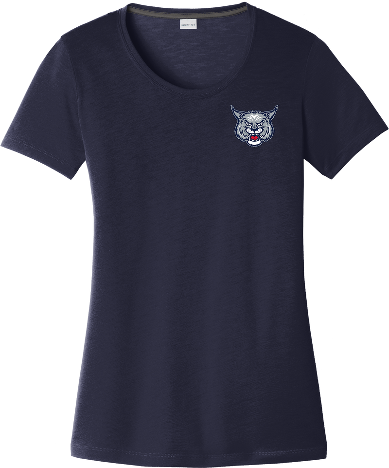 CT Bobcats Ladies PosiCharge Competitor Cotton Touch Scoop Neck Tee