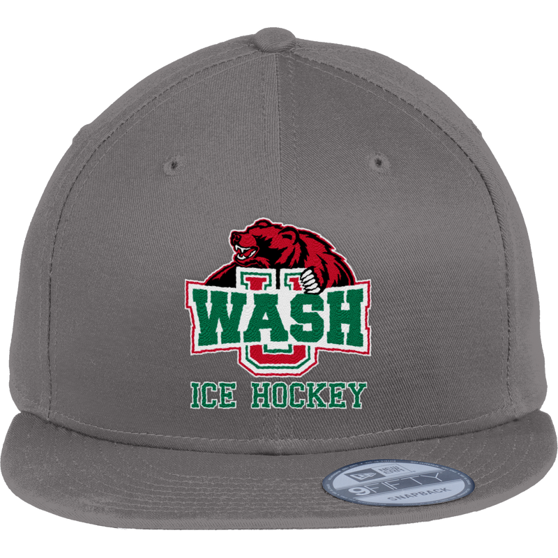 Wash U New Era Flat Bill Snapback Cap