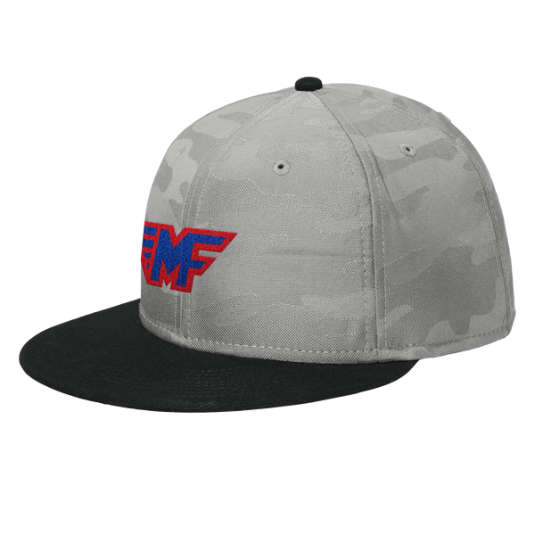 Mid-Fairfield New Era Camo Flat Bill Snapback Cap