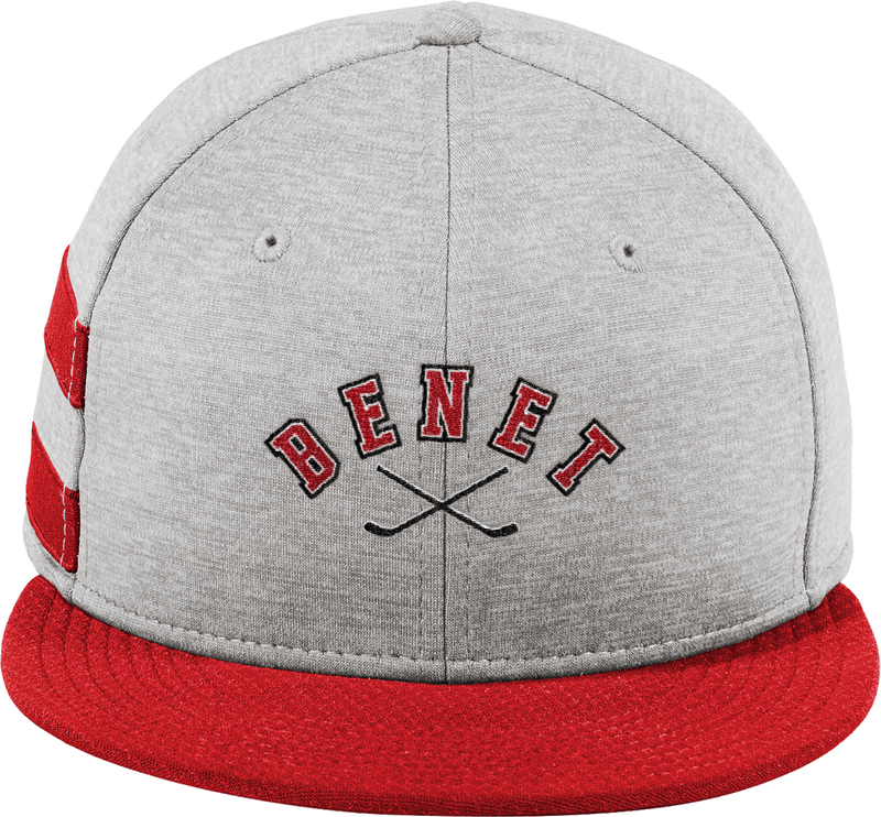 Benet Hockey New Era Shadow Heather Striped Flat Bill Snapback Cap