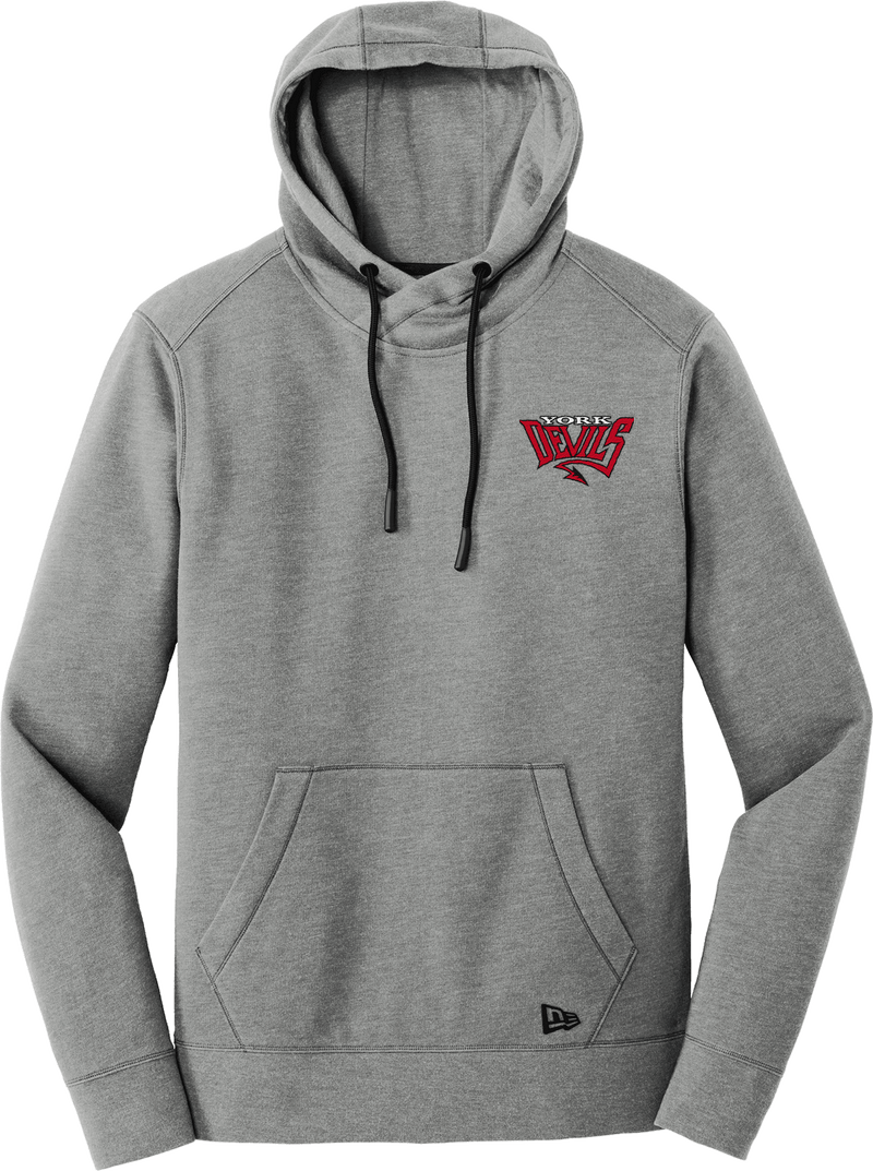 York Devils New Era Tri-Blend Fleece Pullover Hoodie