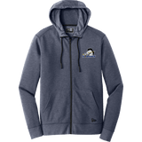 Mid-State Mustangs New Era Tri-Blend Fleece Full-Zip Hoodie