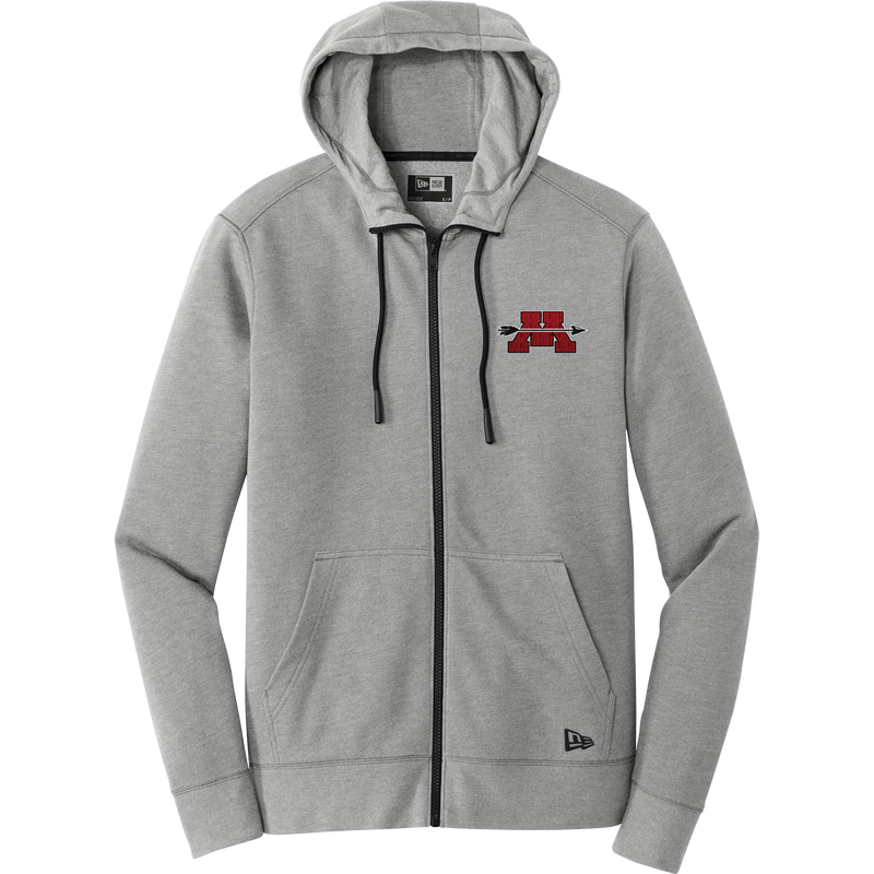 Mercer Arrows New Era Tri-Blend Fleece Full-Zip Hoodie