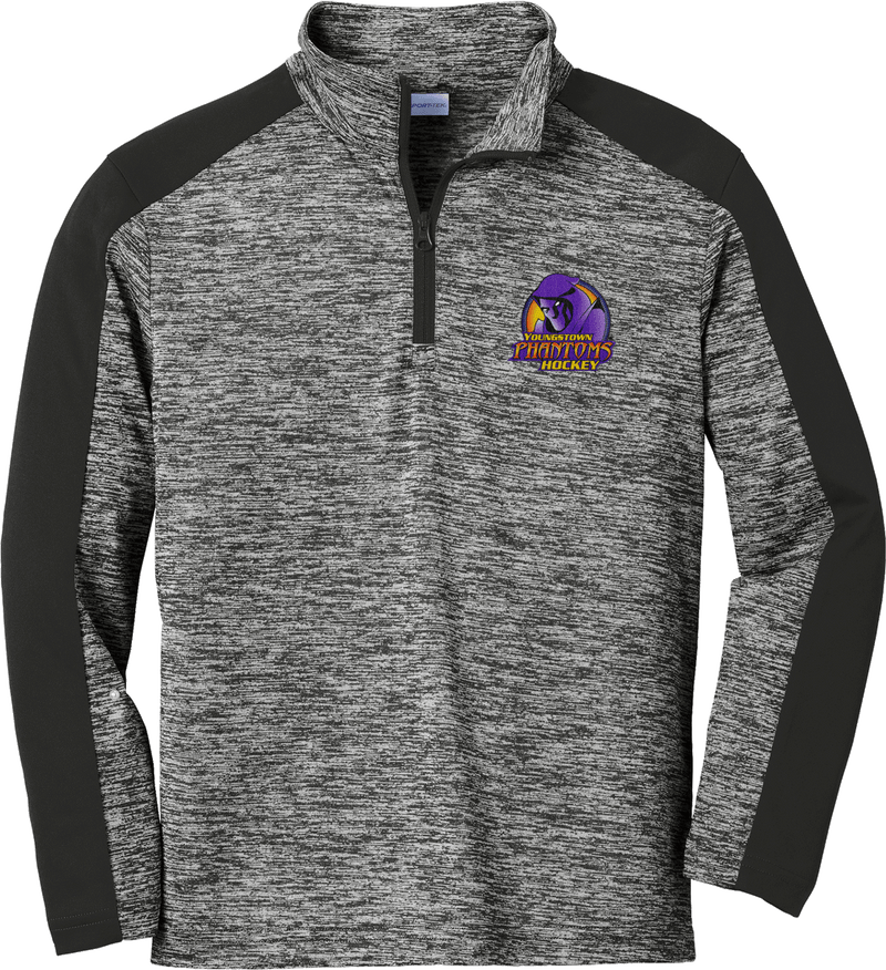 Youngstown Phantoms Youth PosiCharge  Electric Heather Colorblock 1/4-Zip Pullover