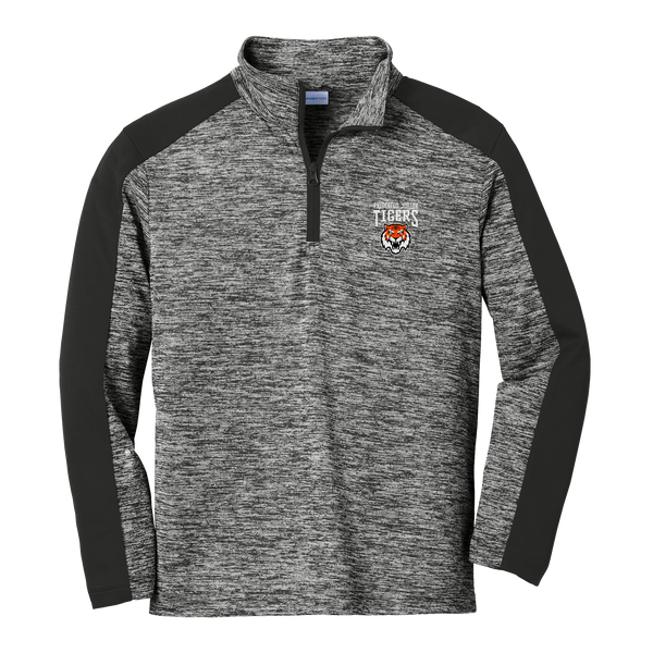 Princeton Jr. Tigers Youth PosiCharge Electric Heather Colorblock 1/4-Zip Pullover