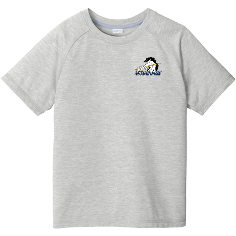 Mid-State Mustangs Youth PosiCharge Tri-Blend Wicking Raglan Tee